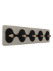 Present Time Wandgarderobe ''Rizar'' in Weiß - (B)48 x (H)11,5 x (T)4,5 cm