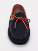 CHARLES & SMITH Leren mocassins donkerblauw/rood