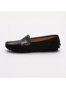 CHARLES & SMITH Leren mocassins "Thandie" zwart/zilverkleurig