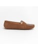 CHARLES & SMITH Leren mocassins "Thandie" lichtbruin/goudkleurig