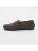 CHARLES & SMITH Leder-Mokassins in Anthrazit/ Pink