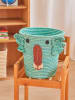 Rice Opbergmand turquoise/lichtbruin - (H)30 x Ø 20 cm