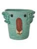 Rice Opbergmand turquoise/lichtbruin - (H)30 x Ø 20 cm
