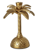 Rice Kaarshouder "Palm Tree" goudkleurig - (H)24 x Ø 9 cm