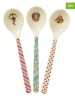 Rice 3-delige set: theelepels lichtroze/turquoise/crème - (L)14,5 cm