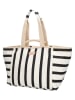 ZEBRA Strandtas "Richelle" zwart/wit - (B)65 x (H)35 x (D)24 cm