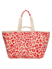 ZEBRA Strandtasche in Beige/ Rot - (B)68 x (H)35 x (T)22 cm