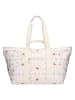 ZEBRA Torba plażowa "Elise" w kolorze jasnoróżowo-białym - 68 x 35 x 25 cm