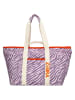 ZEBRA Torba plażowa "Elise" w kolorze fioletowym - 68 x 35 x 25 cm