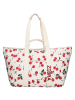 ZEBRA Strandtas "Elise" wit/rood - (B)68 x (H)35 x (D)25 cm