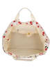 ZEBRA Strandtasche "Elise" in Weiß/ Rot - (B)68 x (H)35 x (T)25 cm