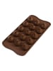 Silkomart Siliconen pralinévorm bruin - (L)24 x (B)11 cm