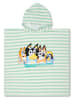 Swim Essentials Poncho "Bluey" in Grün/ Weiß - (L)65 x (B)65 cm