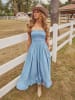 LA Angels Jeans-Kleid in Hellblau