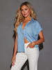 LA Angels Jeans-Hemd in Hellblau