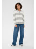 Kaffe Pullover in Creme/ Grau