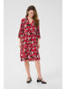 Kaffe Kleid in Rot/ Schwarz