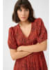 Kaffe Kleid in Rot/ Schwarz