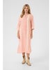 Kaffe Leinen-Kleid in Beige/ Orange