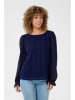 Cream Blouse "Valerie" donkerblauw