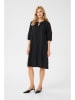 Cream Leinen-Kleid in Schwarz