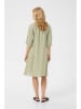 Cream Leinen-Kleid in Oliv