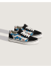 Vans Leder-Sneakers "Old Skool" in Weiß/ Blau/ Schwarz