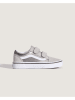 Vans Leder-Sneakers "Old Skool V" in Grau/ Silber