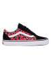 Vans Leder-Sneakers "Old Skool" in Schwarz/ Pink