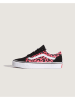 Vans Leder-Sneakers "Old Skool" in Schwarz/ Pink