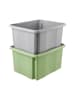 keeeper 2-delige set: stapelboxen groen - 24 l