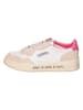AUTRY Leder-Sneakers "Medalist" in Weiß/ Beige/ Pink