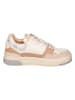 AUTRY Leren sneakers "CLC Low" beige/zilverkleurig