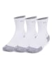 Under Armour 3-delige set: sportsokken "Run" wit/grijs