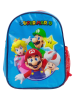 Stor Rucksack "Super Mario" in Blau - (B)20,5 x (H)26 x (T)9,5 cm