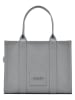 Marc Jacobs Skórzany shopper bag w kolorze szarym - 42 x 34 x 16 cm