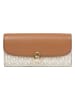 Michael Kors Leren portemonnee crème/camel - (B)19 x (H)10 x (D)3 cm