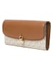 Michael Kors Leren portemonnee crème/camel - (B)19 x (H)10 x (D)3 cm