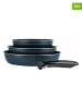 Sitram 4-delige set: braadpannen ''A-Family'' donkerblauw