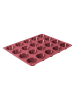 Sitram 2-delige set: siliconen muffinvormen "Candy" rood/grijs - (L)29 x (B)23,5 cm