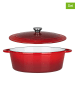 Sitram 2-delige set: smoorpan "Tradifonte" rood/wit - 6,5 l