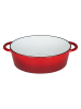 Sitram 2-delige set: smoorpan "Tradifonte" rood/wit - 6,5 l