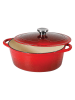 Sitram 2-delige set: smoorpan "Tradifonte" rood/wit - 6,5 l
