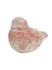 Clayre & Eef Decofiguur "Vogel" lichtgrijs/rood - (B)14 x (H)10 x (D)9 cm