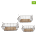 Clayre & Eef 3-delige set: manden beige/grijs