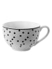 Clayre & Eef Koffiekop wit/zwart - 238 ml