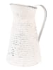 Clayre & Eef Dzbanek dekoracyjny w kolorze biało-beżowym - wys. 24 cm