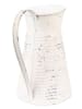 Clayre & Eef Dzbanek dekoracyjny w kolorze biało-beżowym - wys. 24 cm