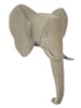 Clayre & Eef Wanddecoratie "Olifant" beige - (B)17 x (H)21 x (D)8 cm