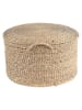 Clayre & Eef Pouf in Beige - (H)23 x Ø 40 cm 
